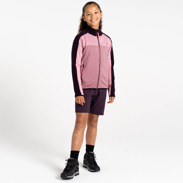 dare 2b Kids' Emergent IV Stretch Midlayer | Deep Plum