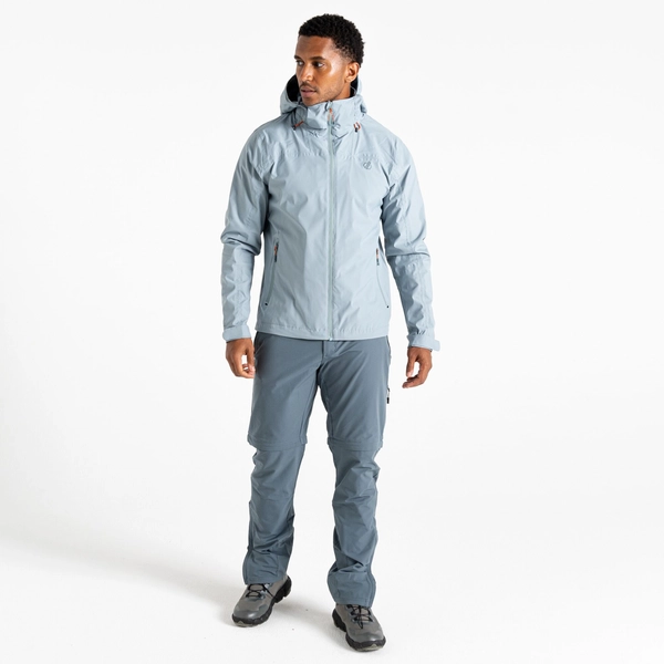 dare 2b Men's Switch Out II Waterproof Jacket | Lead Grey