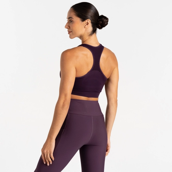 Dare 2b Women's Don't Sweat It III Sports Bra | Deep Plum