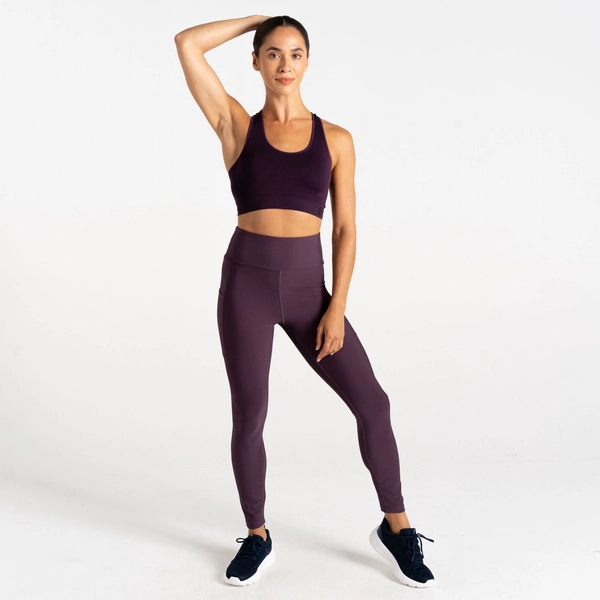 dare 2b Women's Don't Sweat It III Sports Bra | Deep Plum