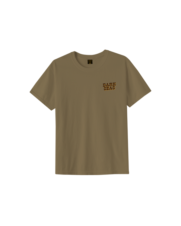 Dark Seas A Little Different Pigment T-Shirt DRIED TOBACCO
