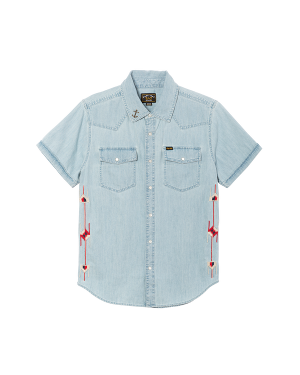 dark seas Autry SS Shirt LIGHT INDIGO