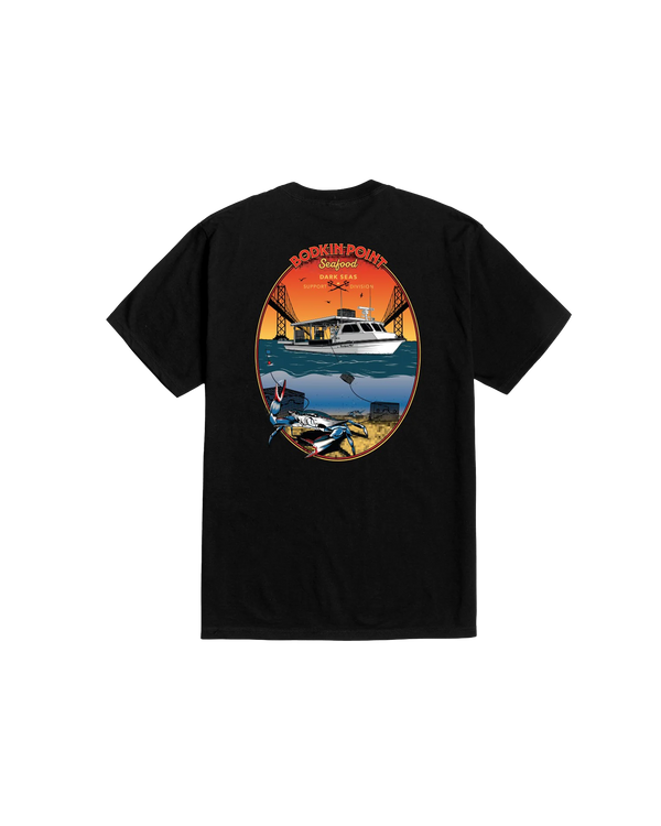 dark seas Bodkin Point Stock T-Shirt BLACK
