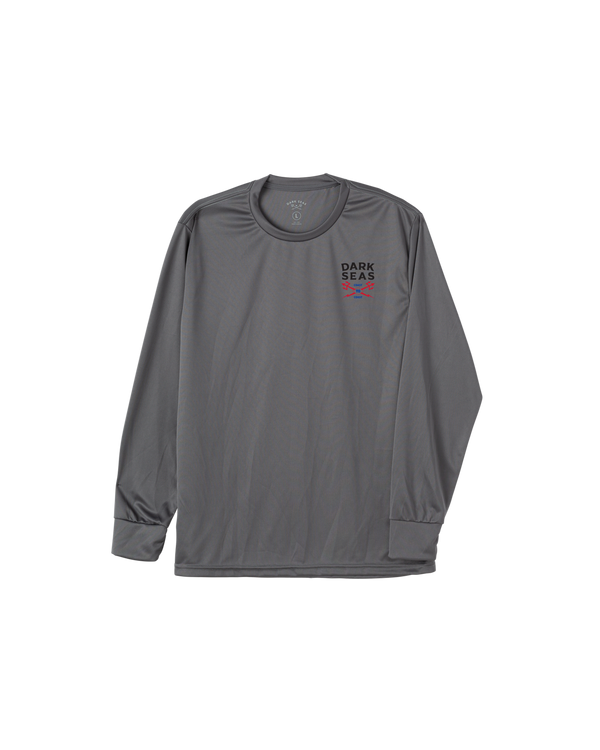Dark Seas Boundary Line LS Uv T-Shirt GRANITE GREY