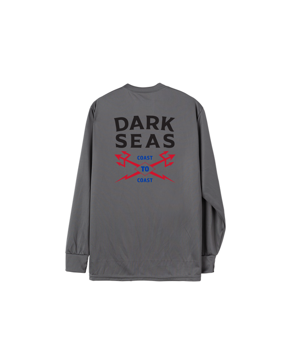 dark seas Boundary Line LS Uv T-Shirt GRANITE GREY