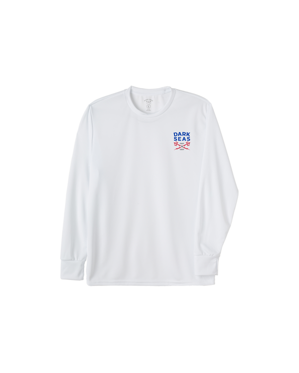 Dark Seas Boundary Line LS Uv T-Shirt WHITE
