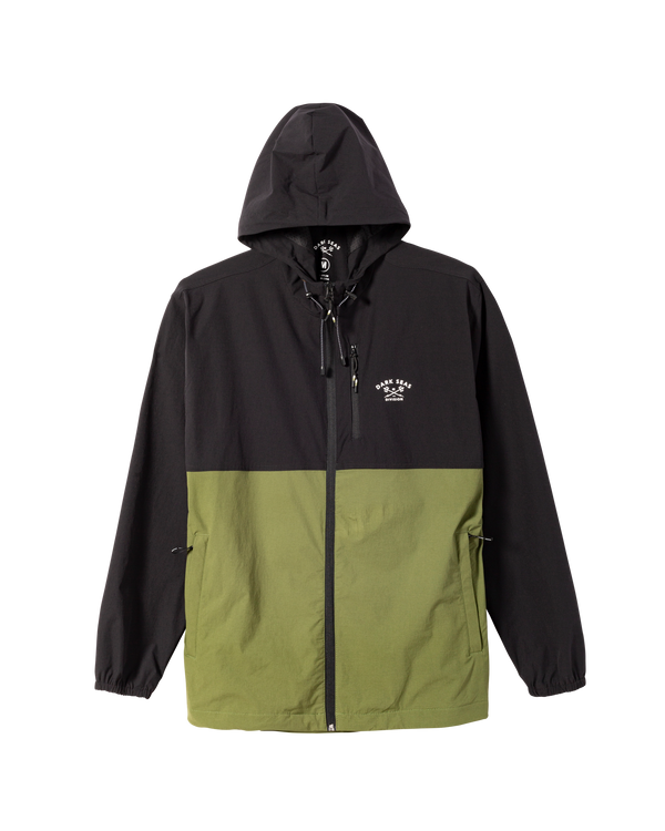 dark seas Breaker Jacket BLACK/OLIVE