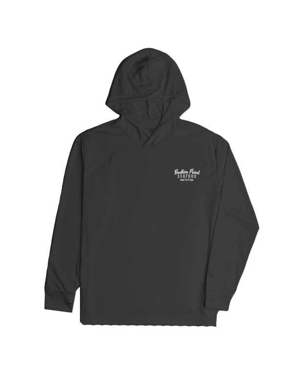 Dark Seas Crab Stand LS Hooded T-Shirt CARBON
