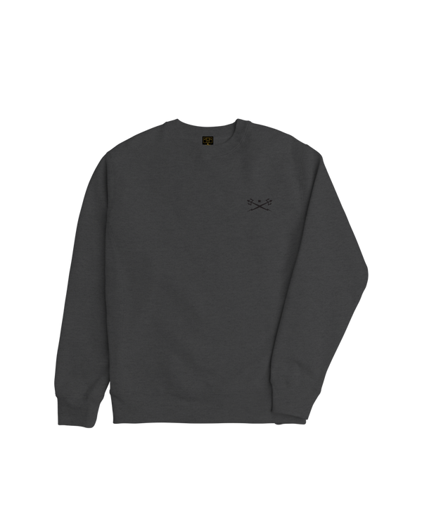 dark seas Go-To II Crewneck GUNMETAL HEATHER