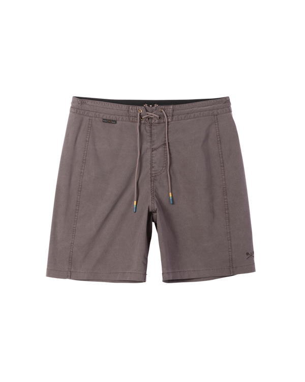 dark seas Go-To Panel Boardshort BROWN
