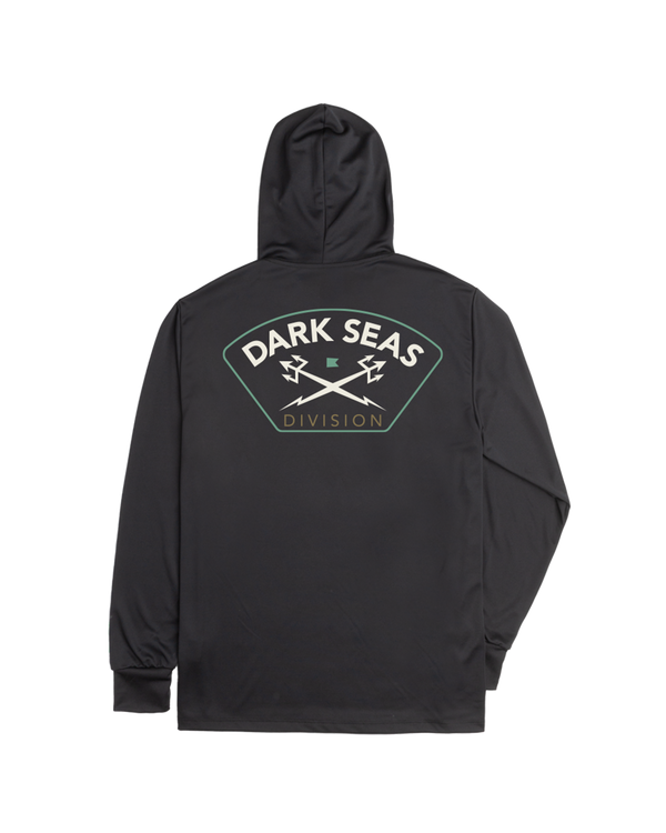 dark seas Headmaster III LS Hooded T-Shirt BLACK