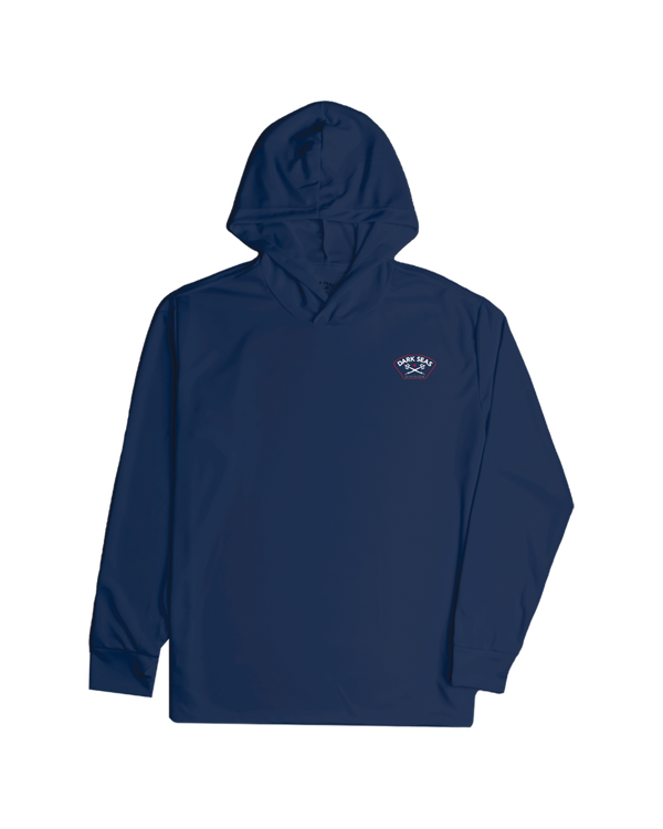 Dark Seas Headmaster III LS Hooded T-Shirt NAVY