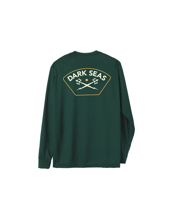 dark seas Headmaster III LS Uv T-Shirt FOREST