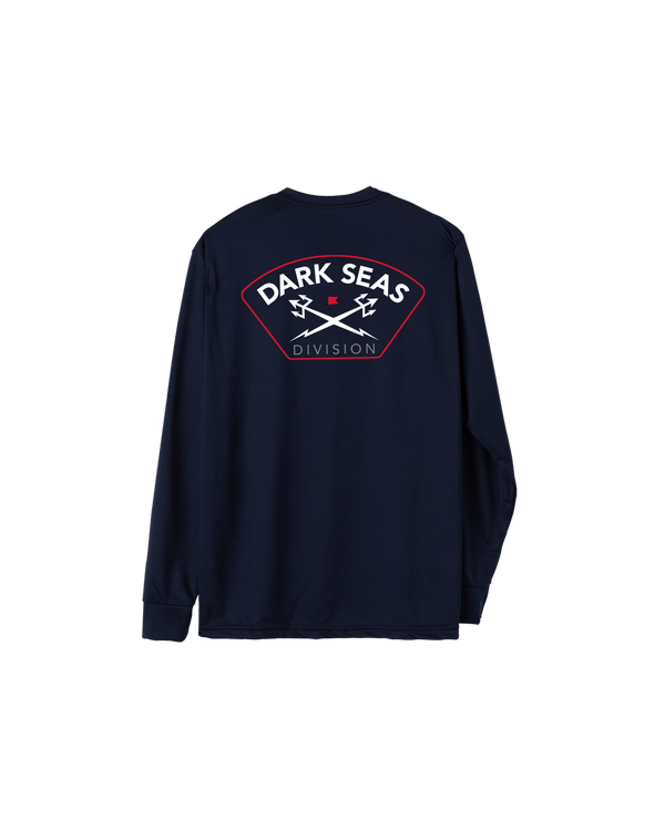 dark seas Headmaster III LS Uv T-Shirt NAVY