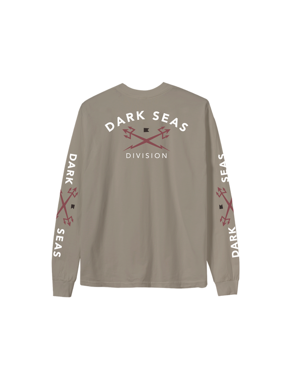 dark seas Headmaster III Stock LS T-Shirt SAND