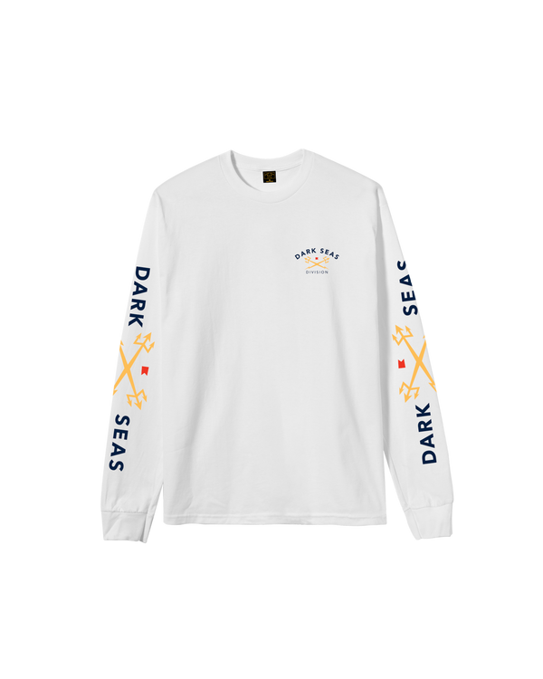 Dark Seas Headmaster III Stock LS T-Shirt WHITE