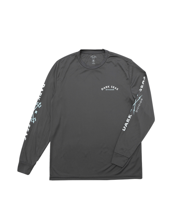 dark seas Headmaster LS Uv T-Shirt GRANITE GREY