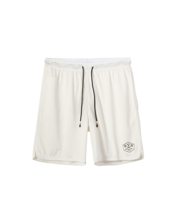 dark seas No Sweat Mesh Short WHITE