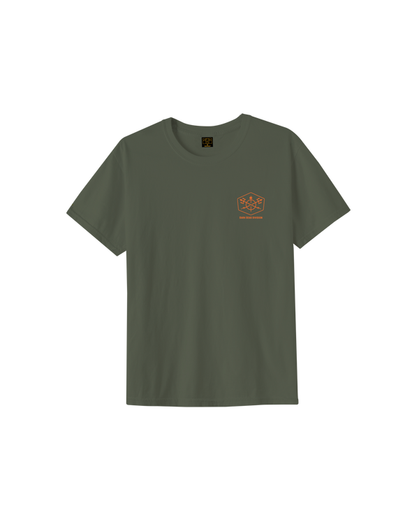 Dark Seas Solid Oak Pigment T-Shirt BRONZE GREEN