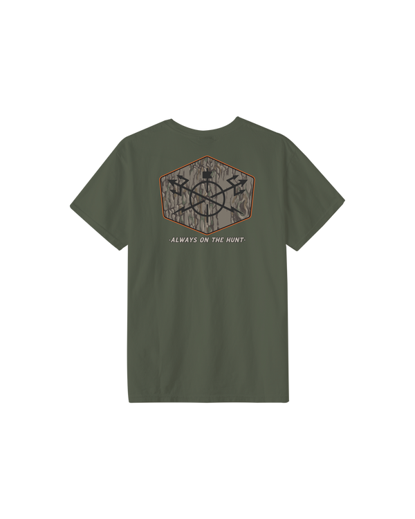 dark seas Solid Oak Pigment T-Shirt BRONZE GREEN