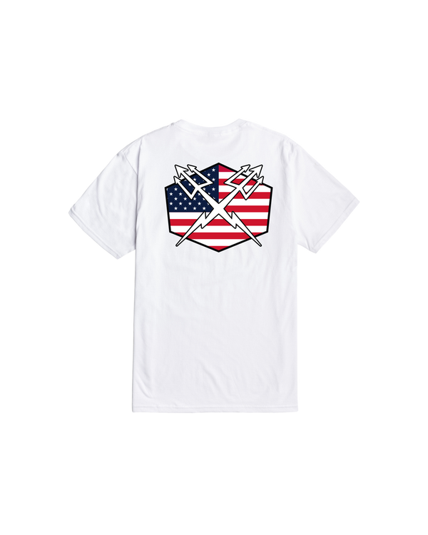 dark seas Tridents Flag Premium T-Shirt WHITE