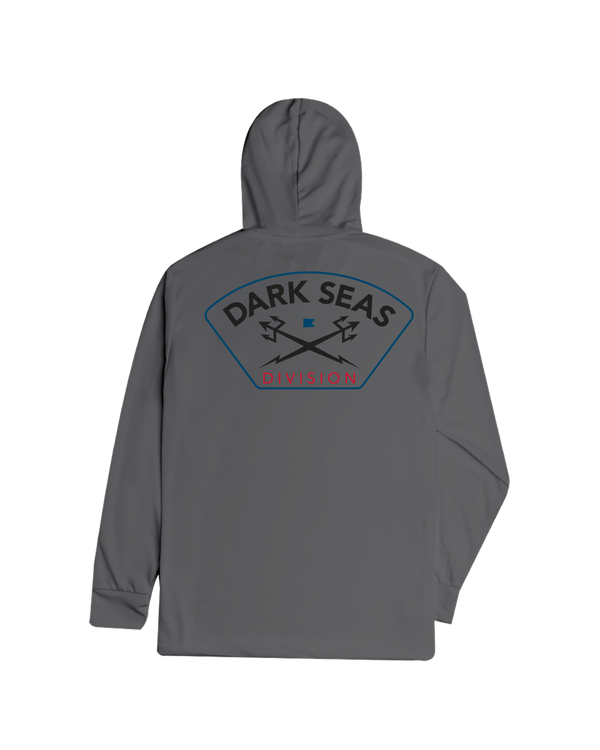 dark seas Headmaster III LS Hooded T-Shirt GRANITE GREY