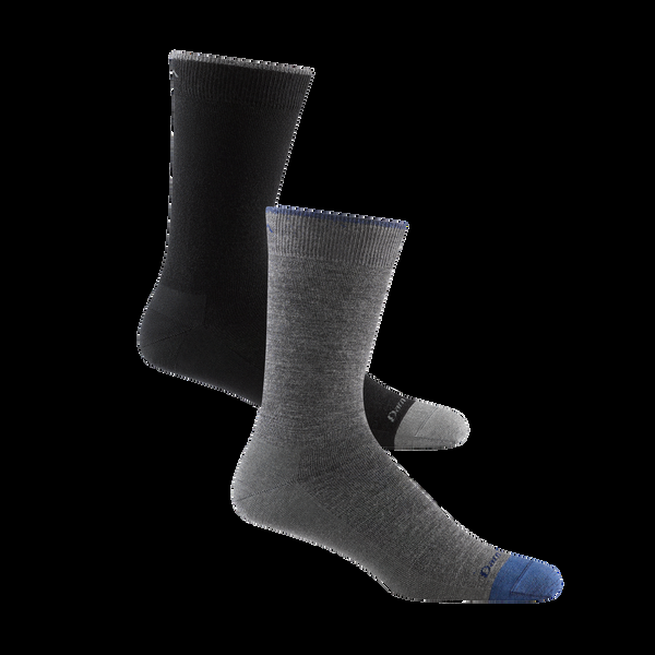 darn tough Men's Solid Crew Lifestyle 2-Pack