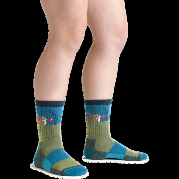 Darn Tough Kids Bubble Bunny Jr. Micro Crew Lightweight Hiking Sock-Last Chance