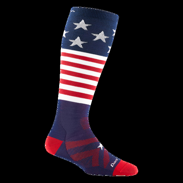 darn tough Kids Captain Stripes Over-the-Calf Lightweight Ski & Snowboard Sock-Last Chance