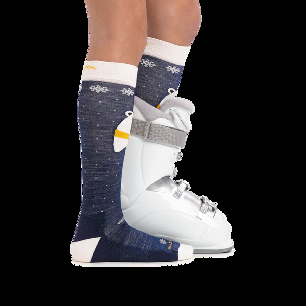 Darn Tough Kids Polar Bear Over-the-Calf Midweight Ski & Snowboard Socks