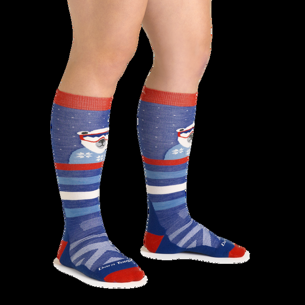 Darn Tough Kids Polar Patroller Over-The-Calf Midweight Ski & Snowboard Sock-Last Chance