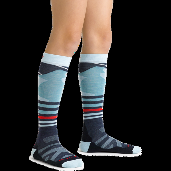 Darn Tough Kids Skipper Over-the-Calf Midweight Ski & Snowboard Sock-Last Chance