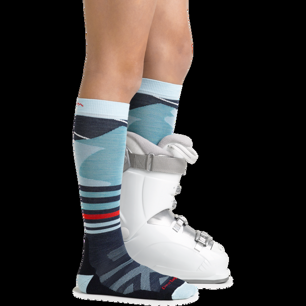 Darn Tough Kids Skipper Over-the-Calf Midweight Ski & Snowboard Sock-Last Chance