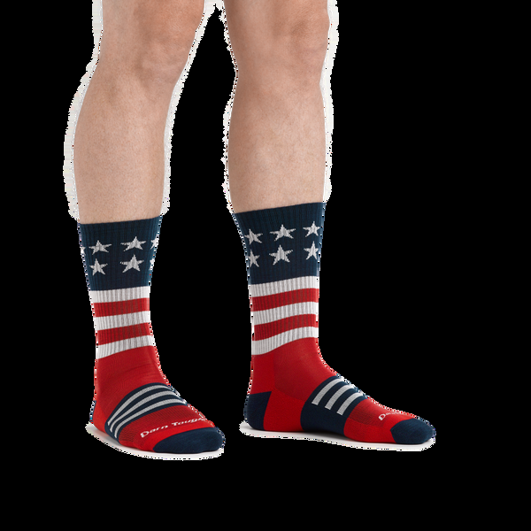 Darn Tough Men's Captain Stripe Micro Crew Lightweight Hiking Socks