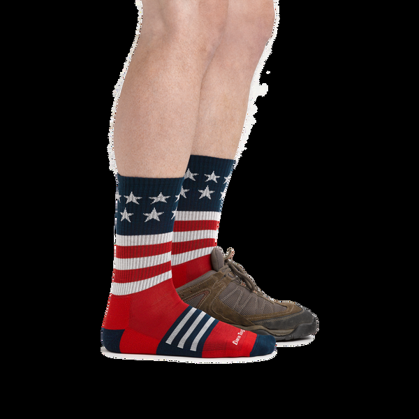 Darn Tough Men's Captain Stripe Micro Crew Lightweight Hiking Socks
