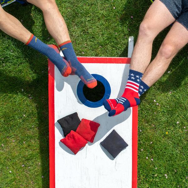 Darn Tough Men's Captain Stripe Micro Crew Lightweight Hiking Socks