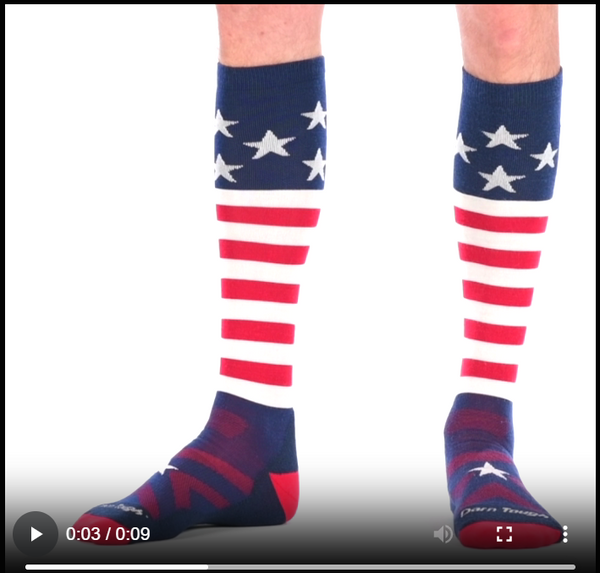 Darn Tough Men's Captain Stripe Over-the-Calf Midweight Ski & Snowboard Socks