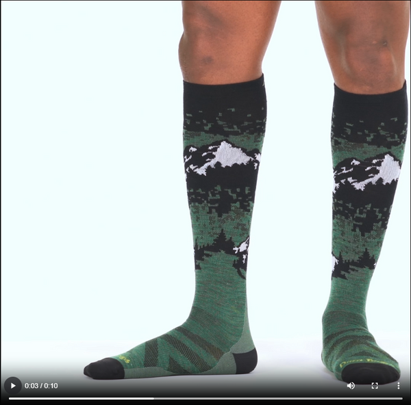 Darn Tough Men's Cold Smoke Over-the-Calf Lightweight Ski & Snowboard Socks