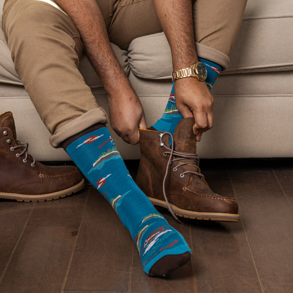 Darn Tough Men's Float Boat Crew Lightweight Lifestyle Socks