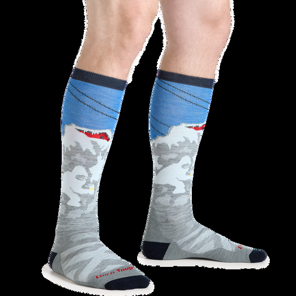 Darn Tough Men's Heady Yeti Over-the-Calf Midweight Ski & Snowboard Socks