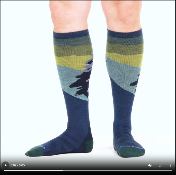 Darn Tough Men's Solstice Over-the-Calf Lightweight Ski & Snowboard Socks