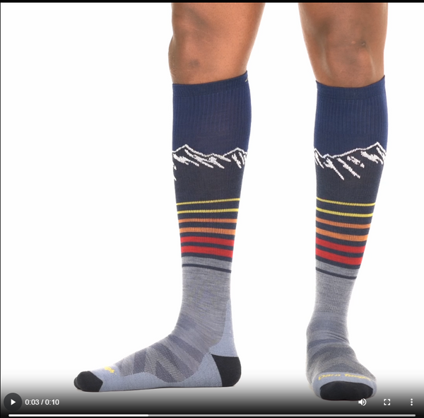 Darn Tough Men's Steep Lines Over-the-Calf Lightweight Ski & Snowboard Socks