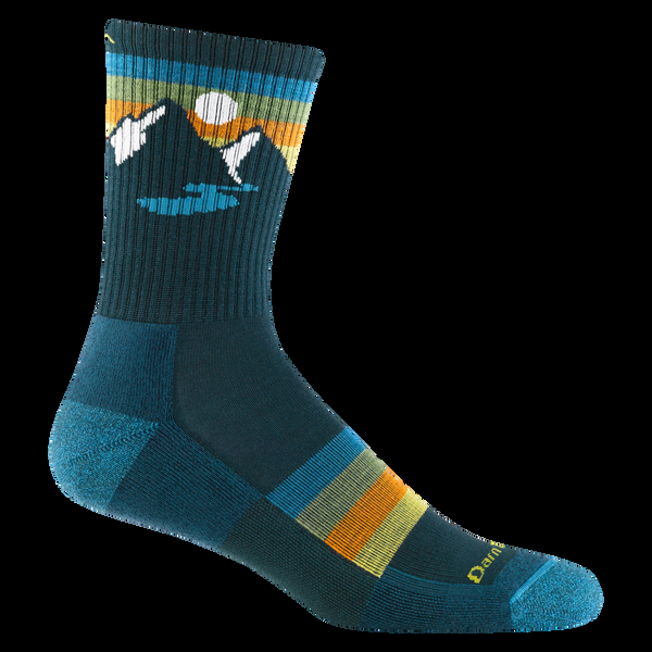darn tough Men's Sunset Ridge Micro Crew Lightweight Hiking Socks
