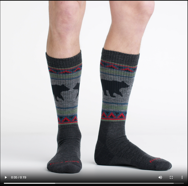 Darn Tough Men's Vangrizzle Boot Midweight Hiking Socks