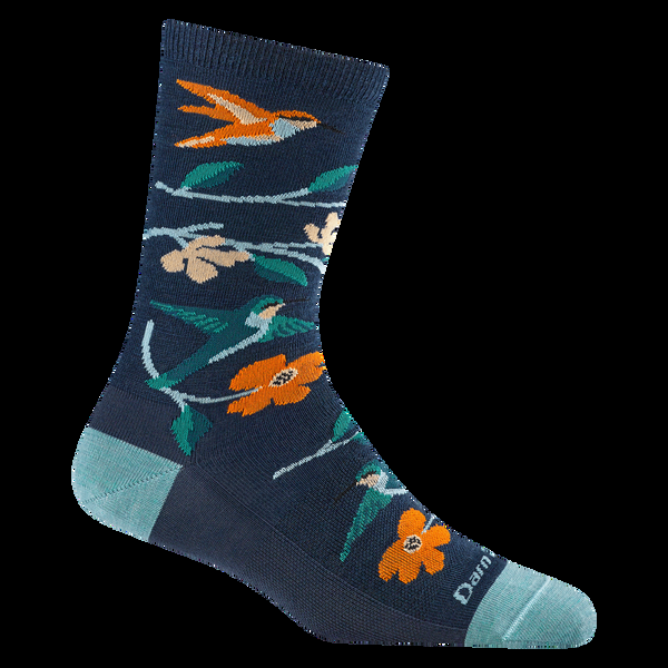 Darn Tough Women's Birds Of A Feather Crew Lightweight Lifestyle Socks