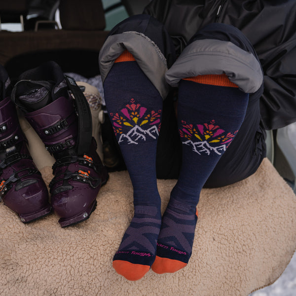 Darn Tough Women's Daybreak Over-the-Calf Midweight Ski & Snowboard Sock-Last Chance