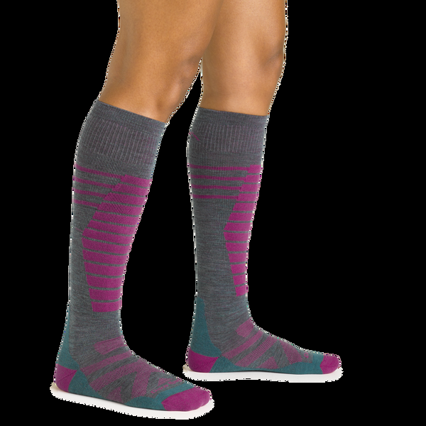 Darn Tough Women's Edge Over-the-Calf Midweight Ski & Snowboard Sock-Last Chance