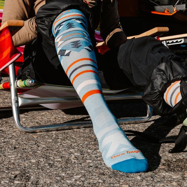 Darn Tough Women's Snowscape Over-the-Calf Lightweight Ski & Snowboard Sock-Last Chance