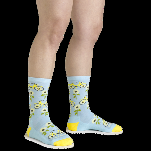 Darn Tough Women's Sun Pedal Crew Lightweight Lifestyle Sock-Last Chance