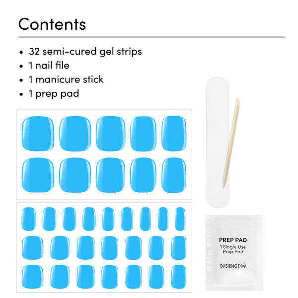 Dashing Diva Blue Spirulina Glossy Pedi Glaze Pedicure